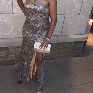 Sparkly Silver and Gold Gown